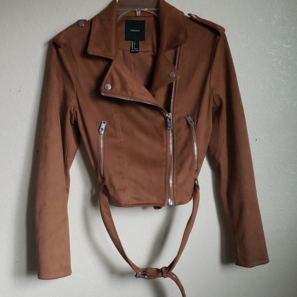 Forever 21 Jackets & Blazers - faux suede moto jacket